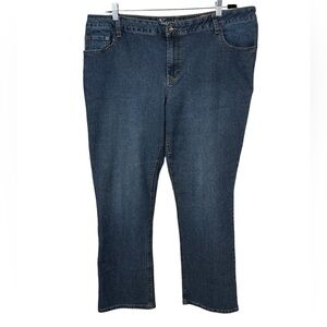 🍁 Natural Reflections size 20W Inseam 30” Dark Blue Straight Leg Jeans